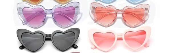 Stylish Heart-Shaped Designer Sunglasses Set of 12 Pairs - Image 5