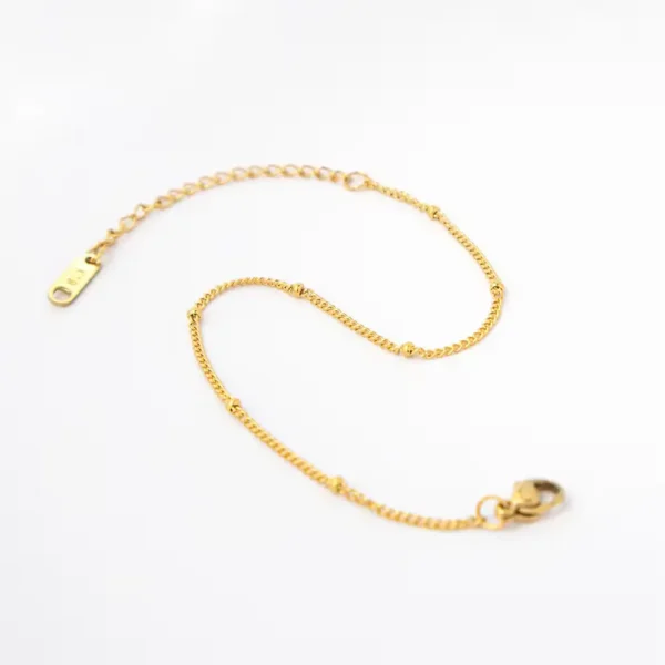 18K Gold Plated Layered Satellite Chain Bracelet - Image 4