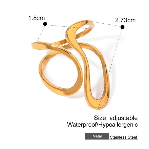 Double Layer Open Curve Rings