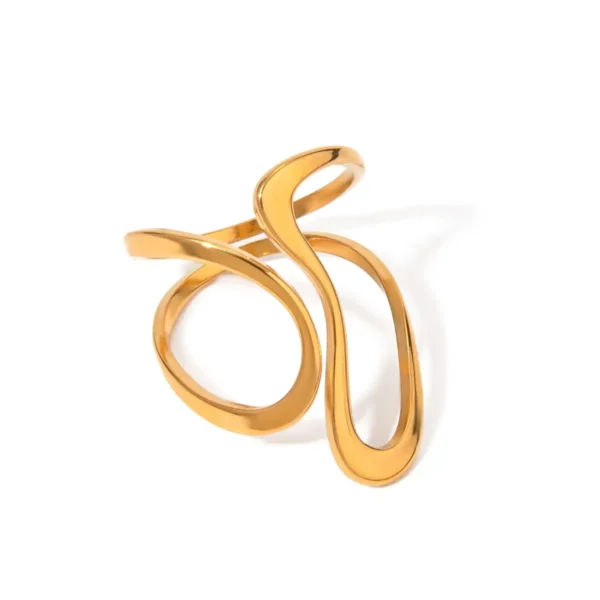 Waterproof Double Layer Open Curve Ring