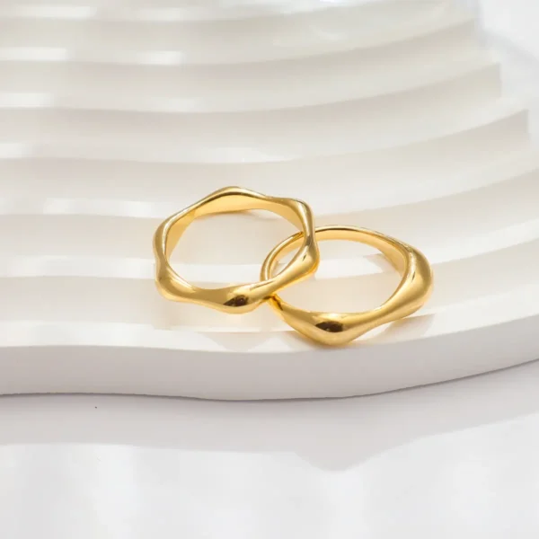 Wave Wedding Rings