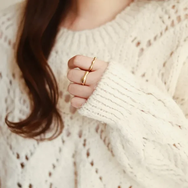 Dainty 18k Gold Plated Stackable Rings