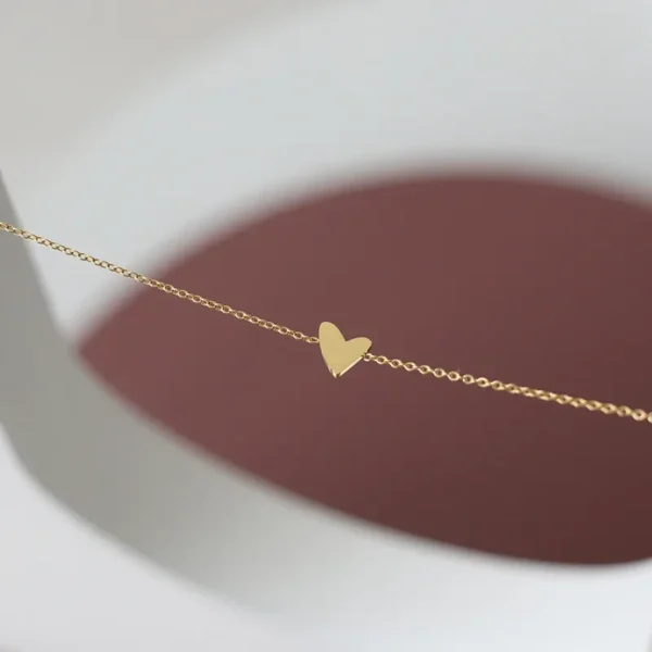 tiny heart chain bracelet