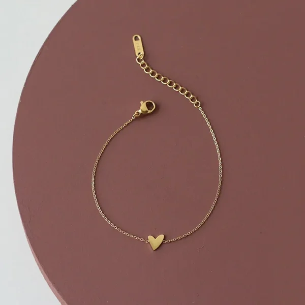 tiny heart chain bracelet