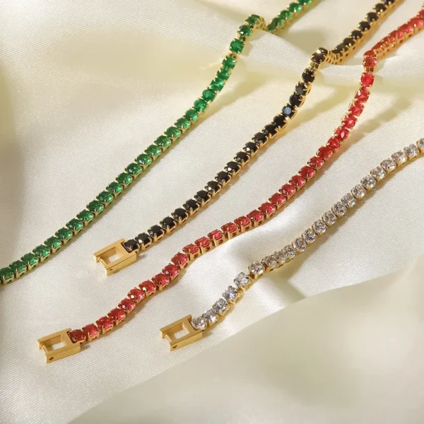 Waterproof Multi Colors Tennis Bracelets