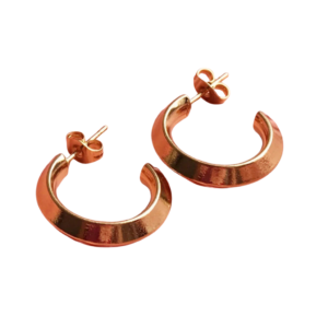 Sone Gold Hoop Earrings – Polished Crescent Huggie Hoops